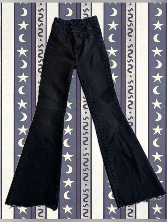 Free People Denim - Free People Black Flare Jeans